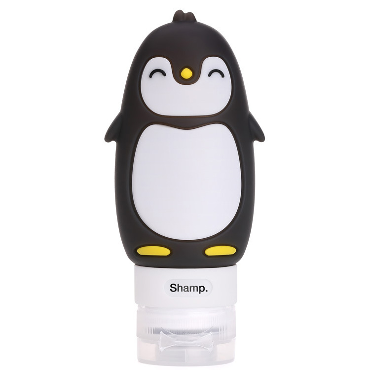 企鹅硅胶乳液分装瓶